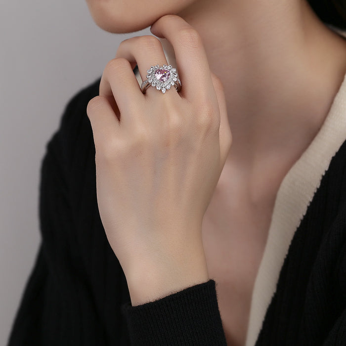 PINK HEARTED RING