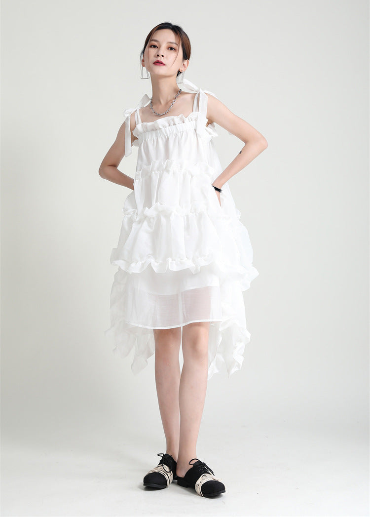 GATHERED STRING DRESS