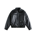 Detachable Fleece Neck Oversized Flight Bomber Jacket