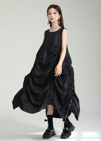 GATHERED PUFFER DRESS