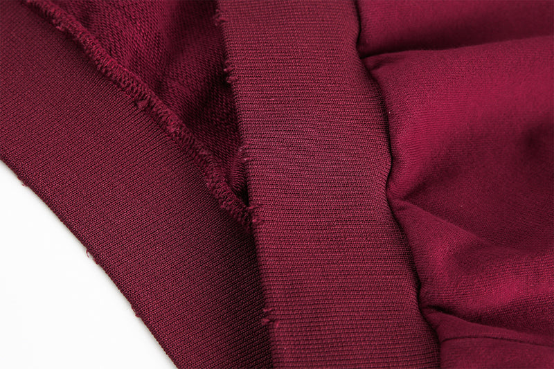 B Ripped Semi Zip-Up Hoodie