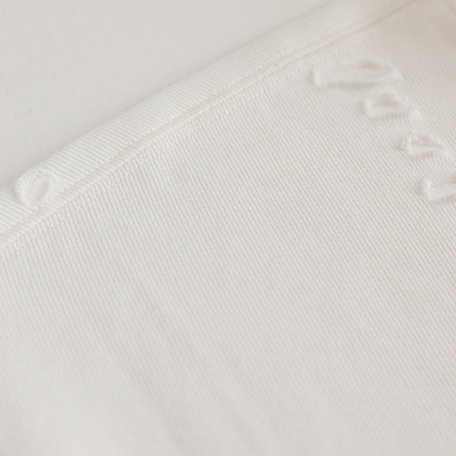 425g WHITE RIPPED T-SHIRT