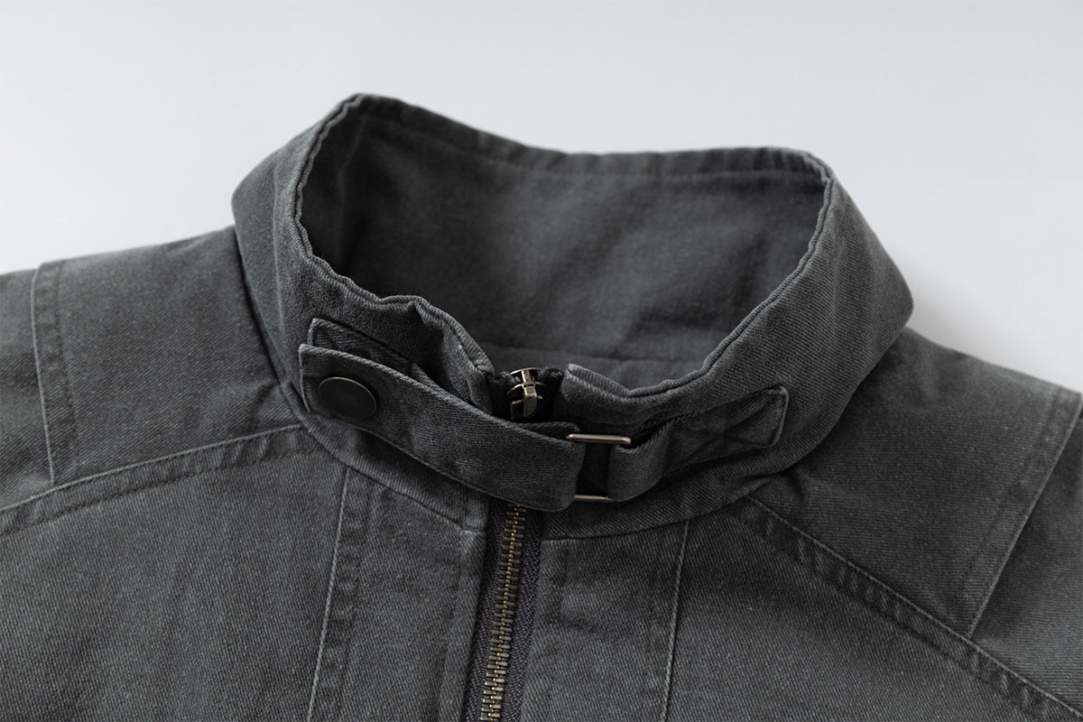 Classic Baggy Flight Funnel Denim Jackets