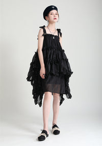GATHERED STRING DRESS