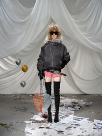 Asymmetrical Zip Hooded Jacket