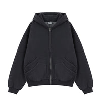 Oversized Double Pocket Zip Up Hoodies