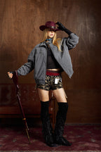 Classic Baggy Flight Funnel Denim Jackets