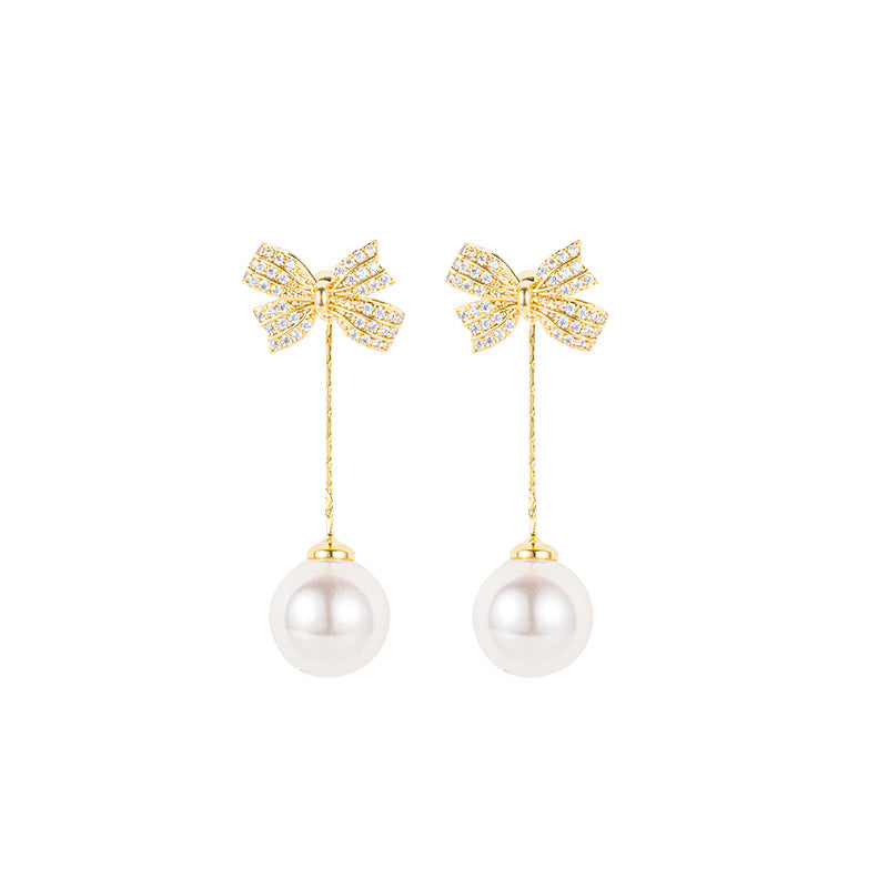PEARLY BOW EARRING