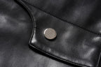 Faux Leather W Zip-up Jacket