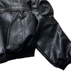 Faux Leather Flight Pocket Bomber