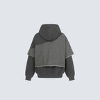 Splited Distressed Hoddie