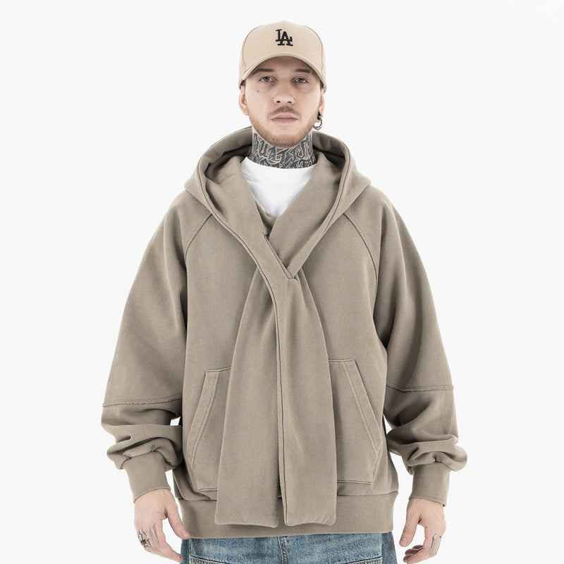 Oversized Scarfed Hoodie