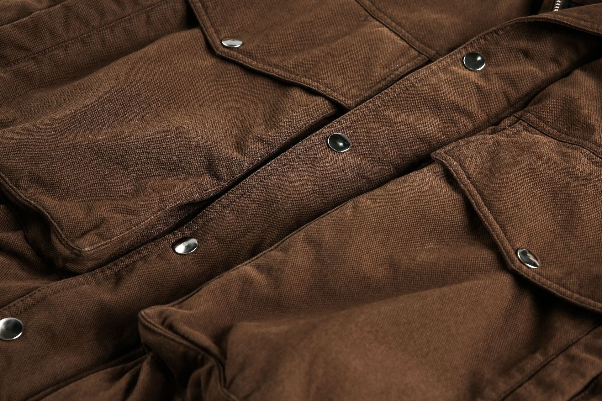 Brown Fleece Neck Funnel Hunter Jackets