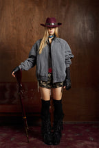 Classic Baggy Flight Funnel Denim Jackets