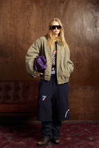 Classic Baggy Flight Funnel Denim Jackets