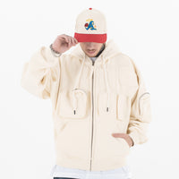 Oversize Multi Pocket Zip Up Hoddies