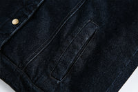 Detachable Faux Fur Denim Jacket