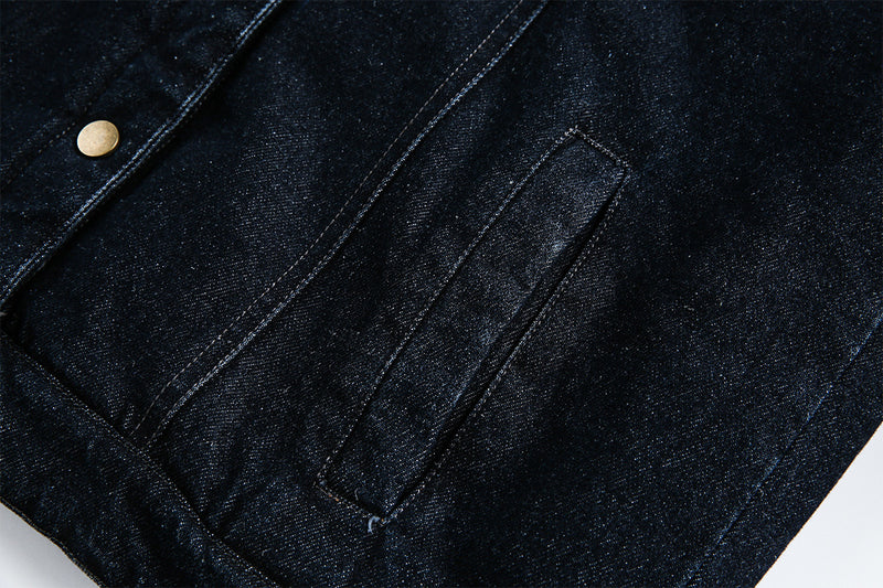 Detachable Faux Fur Denim Jacket