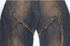 Heavy Wash Distressed Denim Pants