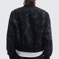 Wave Stitched Denim Jackets