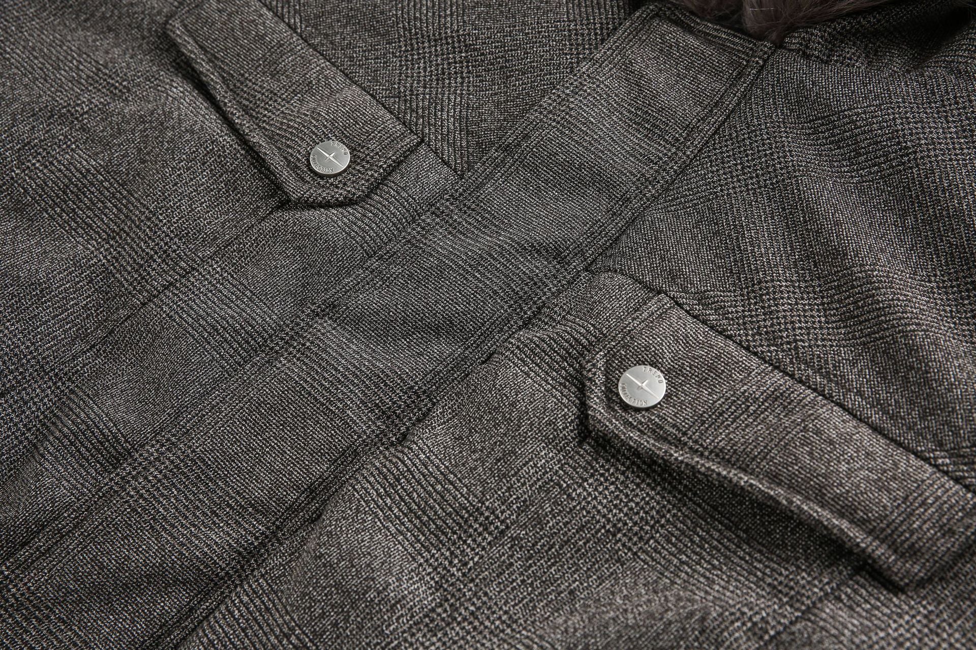 Grey Faux Fur Hooded Flight Jacket