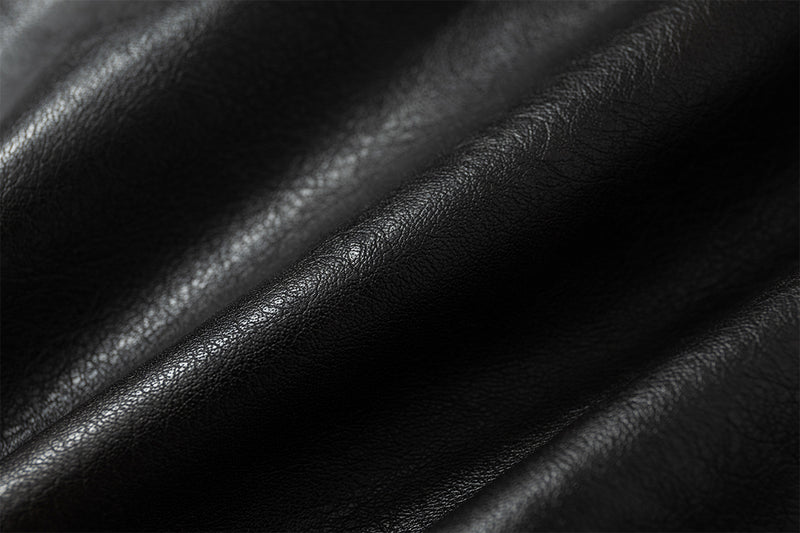 Oversize Fleece Lining Faux Leather Flight Bomber Jacket