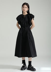 GATHERED ROBE DRESS
