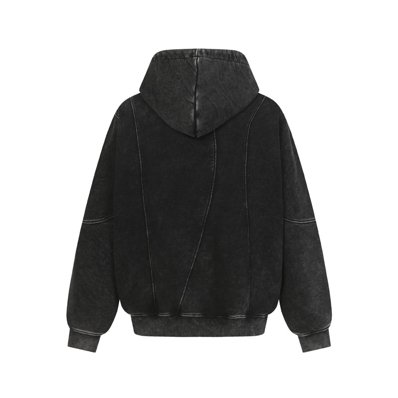 Gathered Waved Hoodie