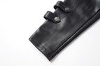 Faux Leather W Zip-up Jacket