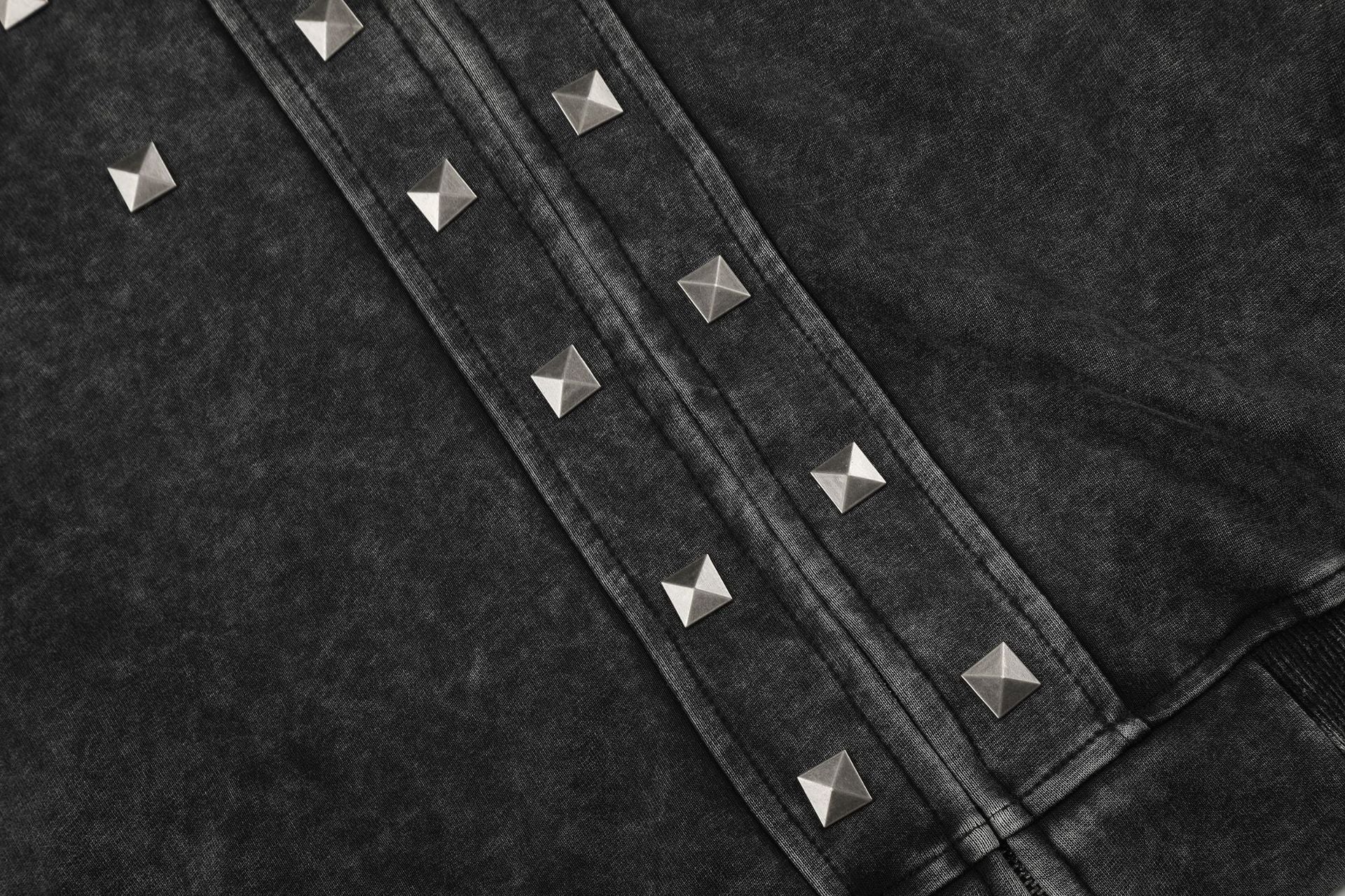 Napoleon Pyramid Stud Zip-up Hoddie