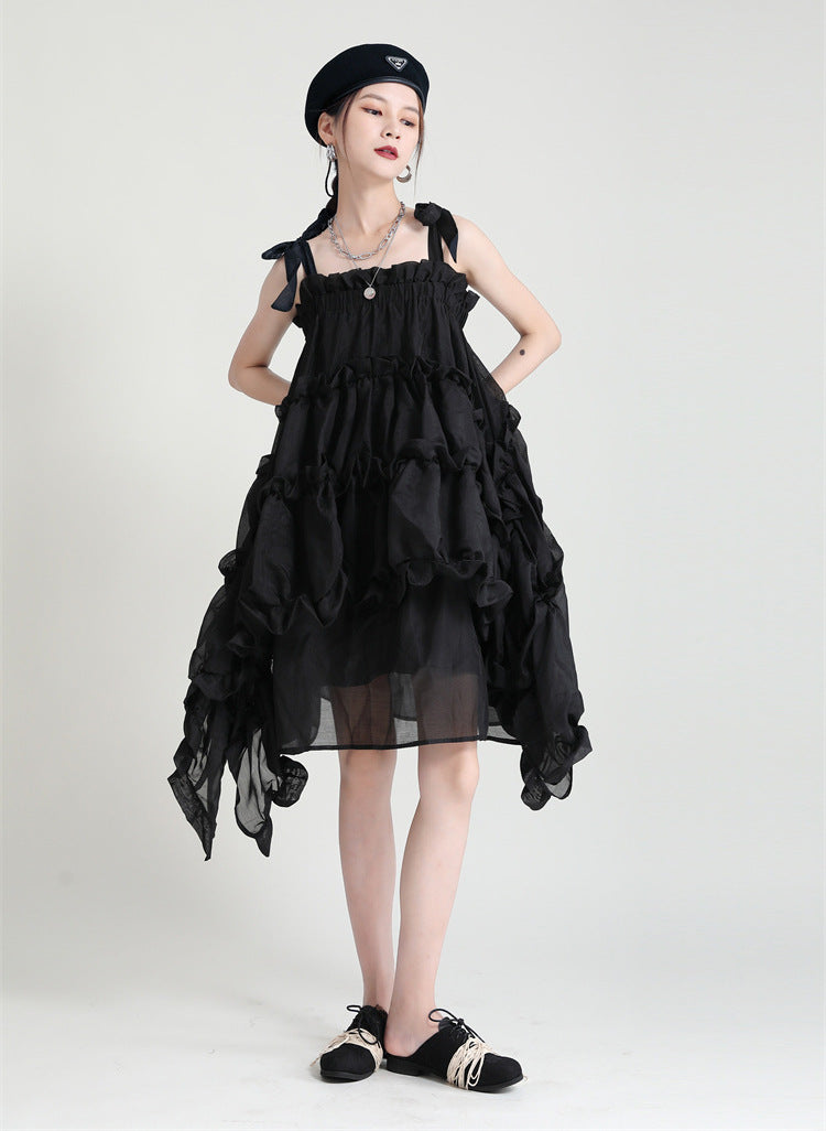 GATHERED STRING DRESS