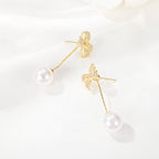 PEARLY BOW EARRING