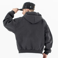 Oversized Double Pocket Zip Up Hoodies