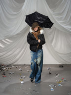 Leopard Fleeced Faux Fur Hooded Flight Jackets