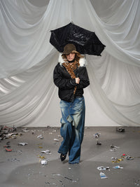 Leopard Fleeced Faux Fur Hooded Flight Jackets