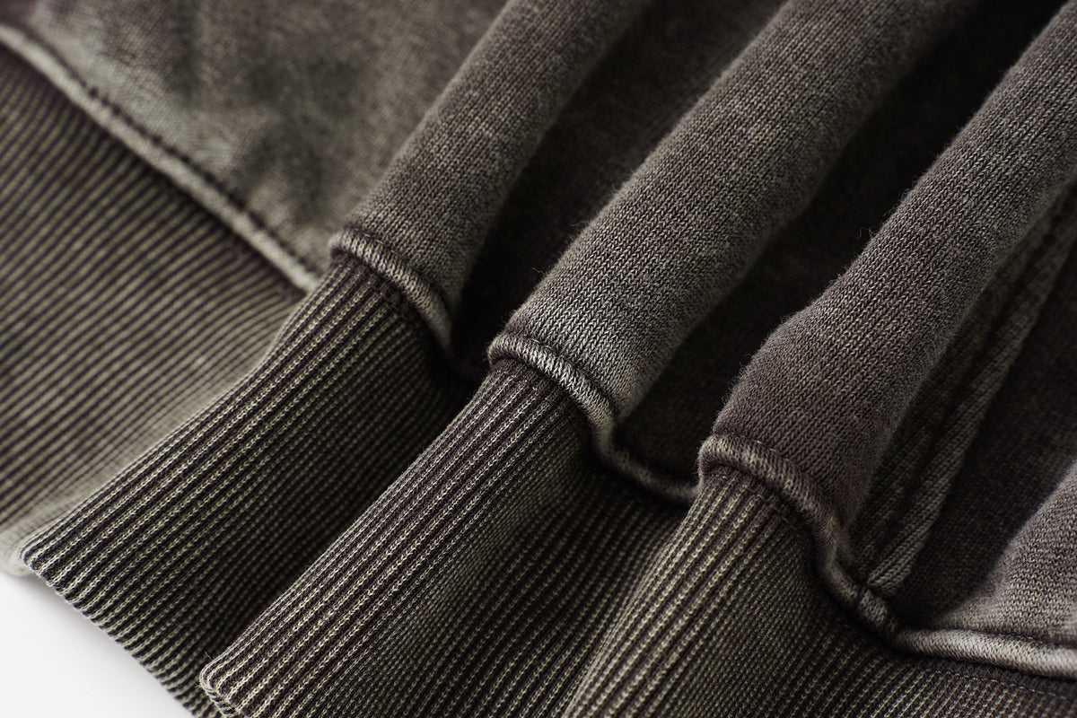 Splited Washed Zip-up Hoodie