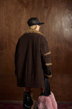 Brown Faux Fur Heavy Hunter Coat