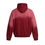 B Ripped Semi Zip-Up Hoodie