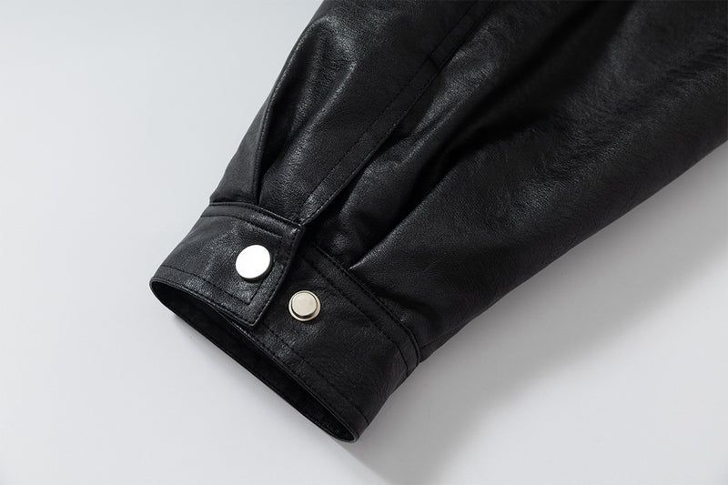 Detachable Fleece Neck Oversized Flight Bomber Jacket