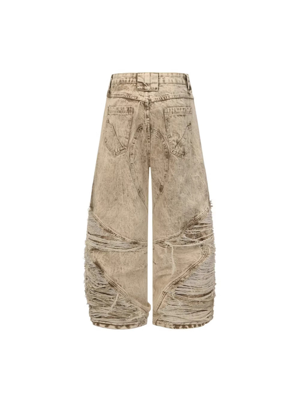 Baggy Curved Biker Denim Pants