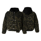 Army Green Hooded Layer Jacket