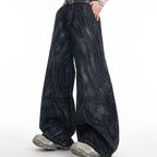 Wave Stitched Denim Pants