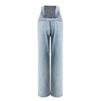 DENIM CORSET PANTS