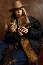 Oversize Faux Fur Flight Bomber Jacket