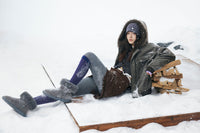 Grey Faux Fur Hooded Flight Jacket