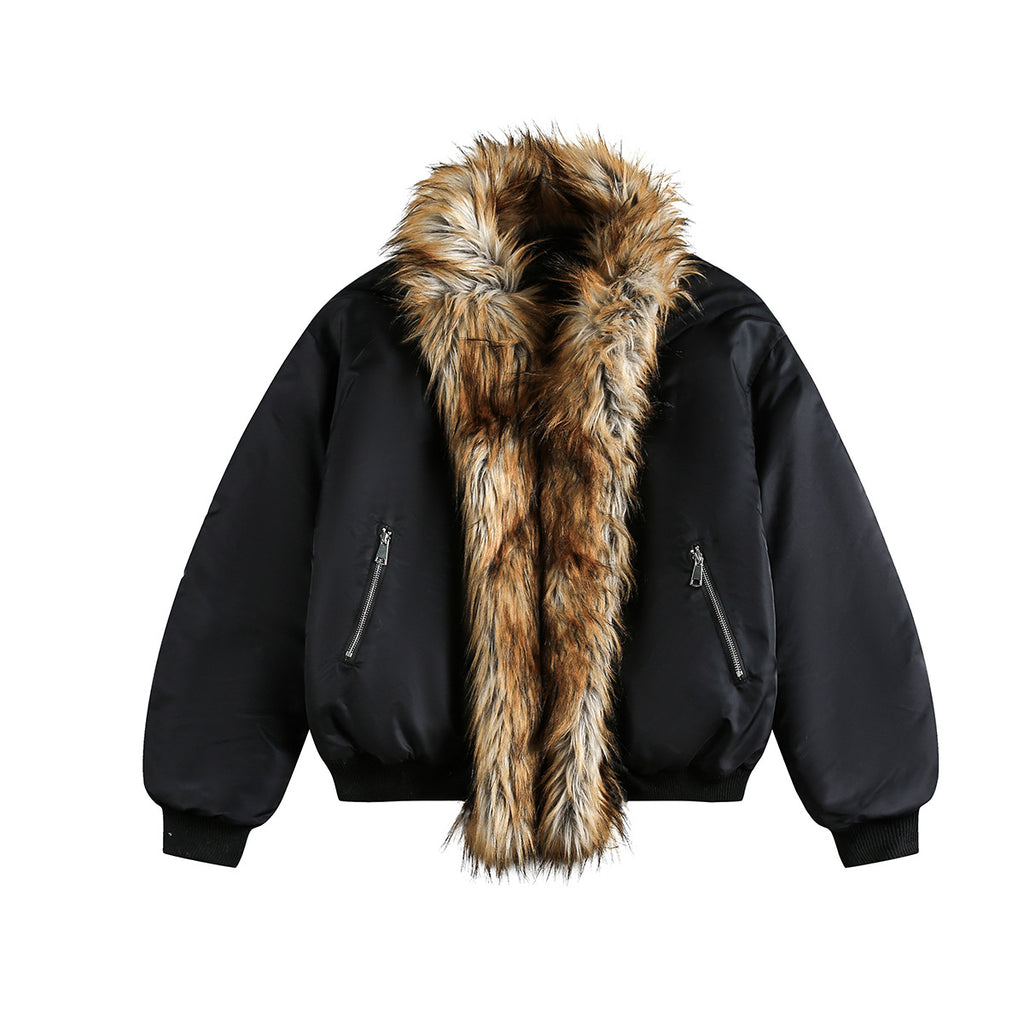 Oversize Faux Fur Flight Bomber Jacket
