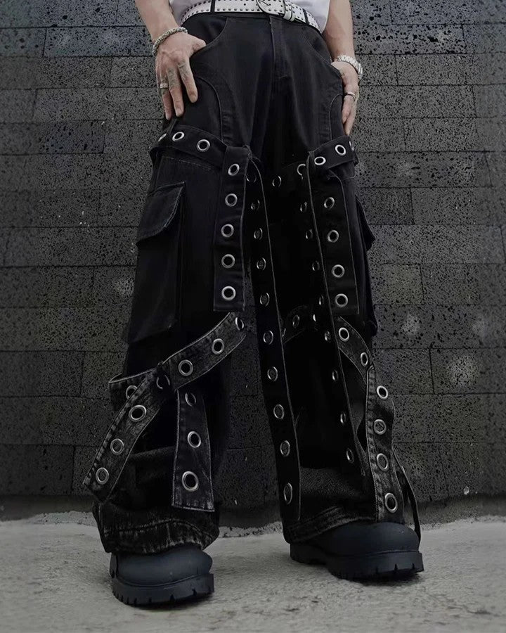 Belted Bondage Denim Pants