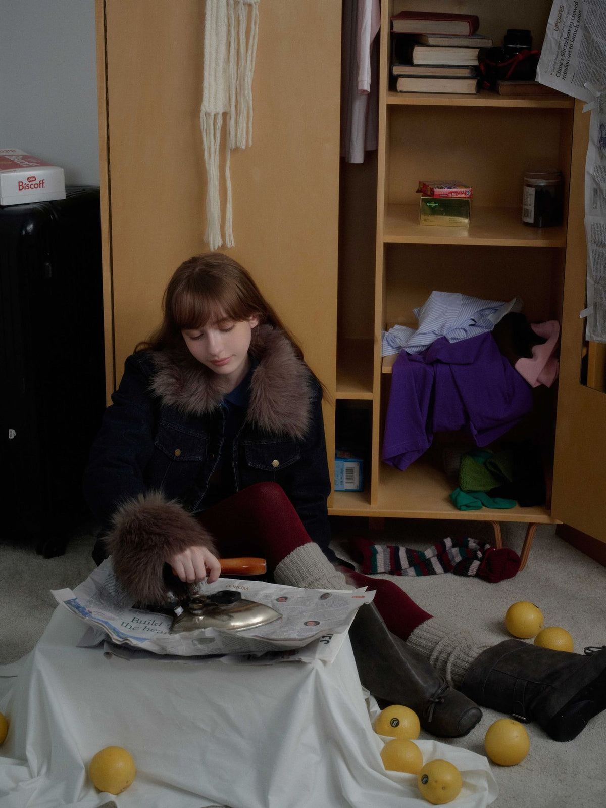 Detachable Faux Fur Denim Jacket