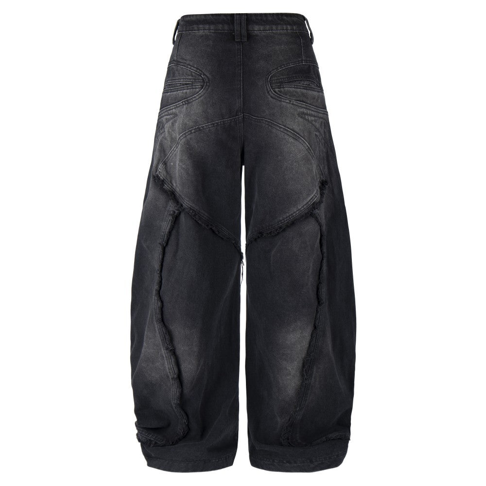 Heavy Wash Distressed Denim Pants