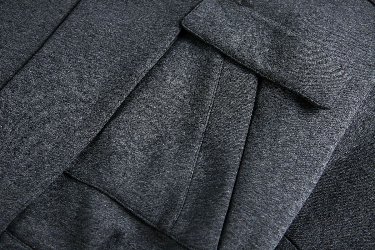 Grey Detachable Faux Fur Neck Hiking Jacket